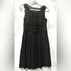 Black & White Polka Dot Ruffle Chest Dress | Hem & Thread